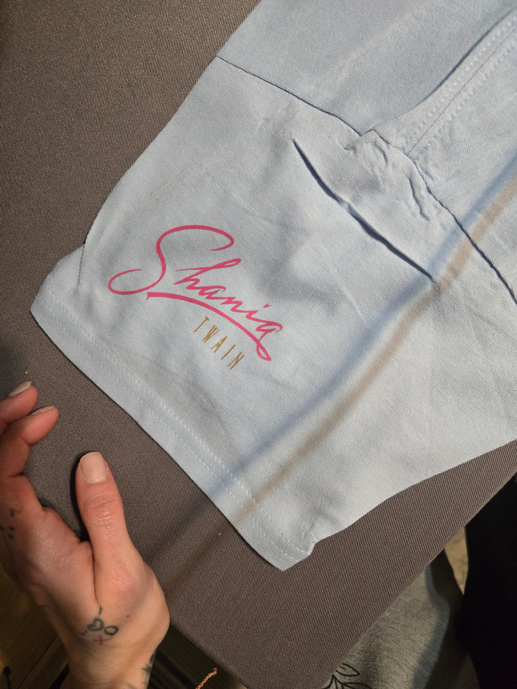 Shania Twain W/ Pocket Print Size Large Pre Made On Sky Blue