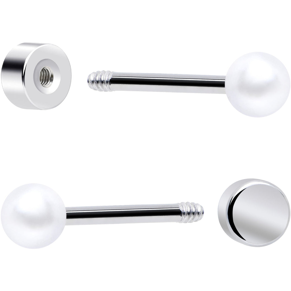 20G Aurora Gem White Orb Butterfly Flatback Earring Set of 6