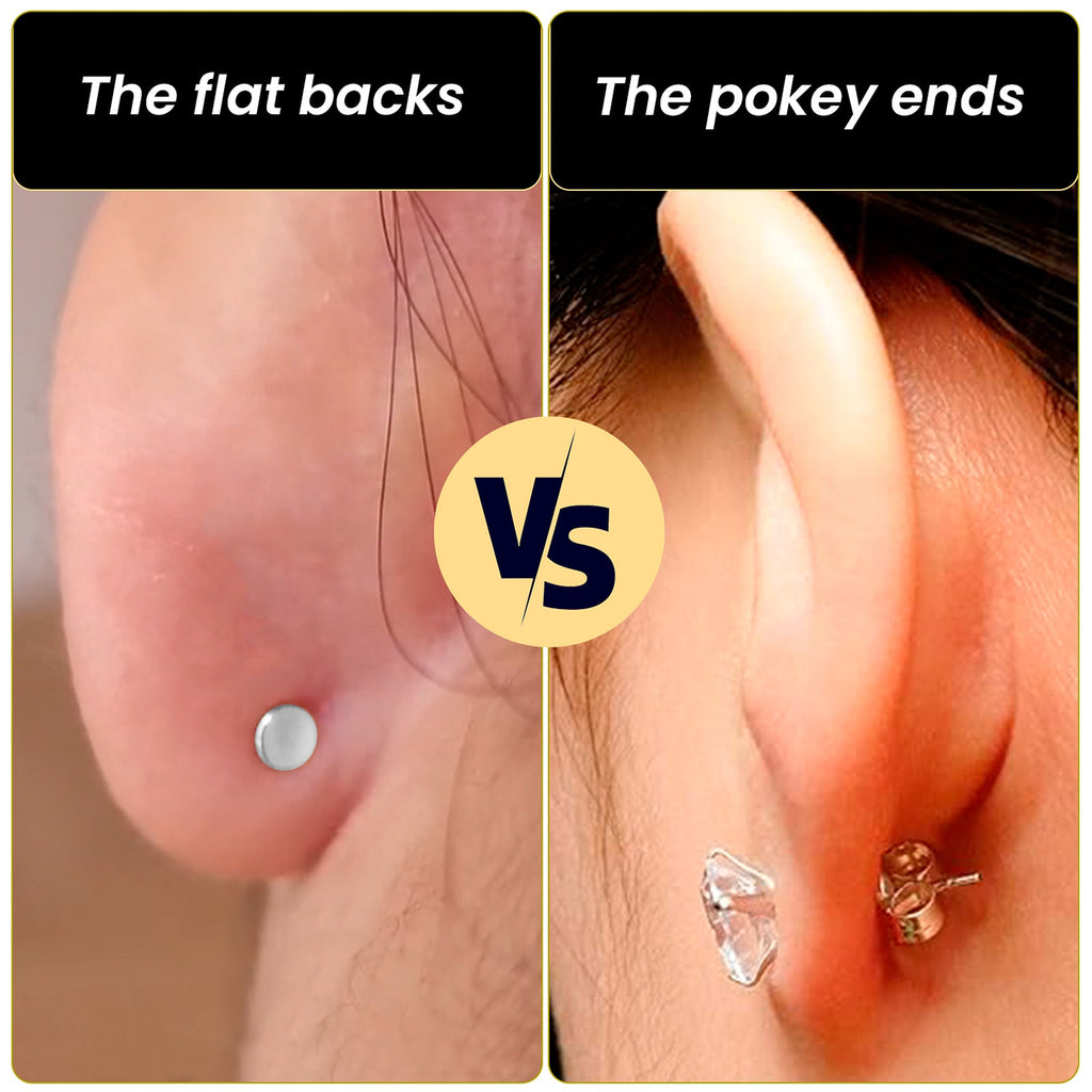 20G Aurora Gem White Orb Butterfly Flatback Earring Set of 6