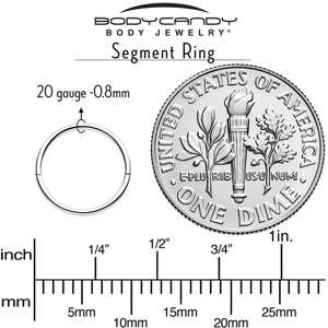 20G Implant Grade Titanium Half Closure Hinged Segment Ring