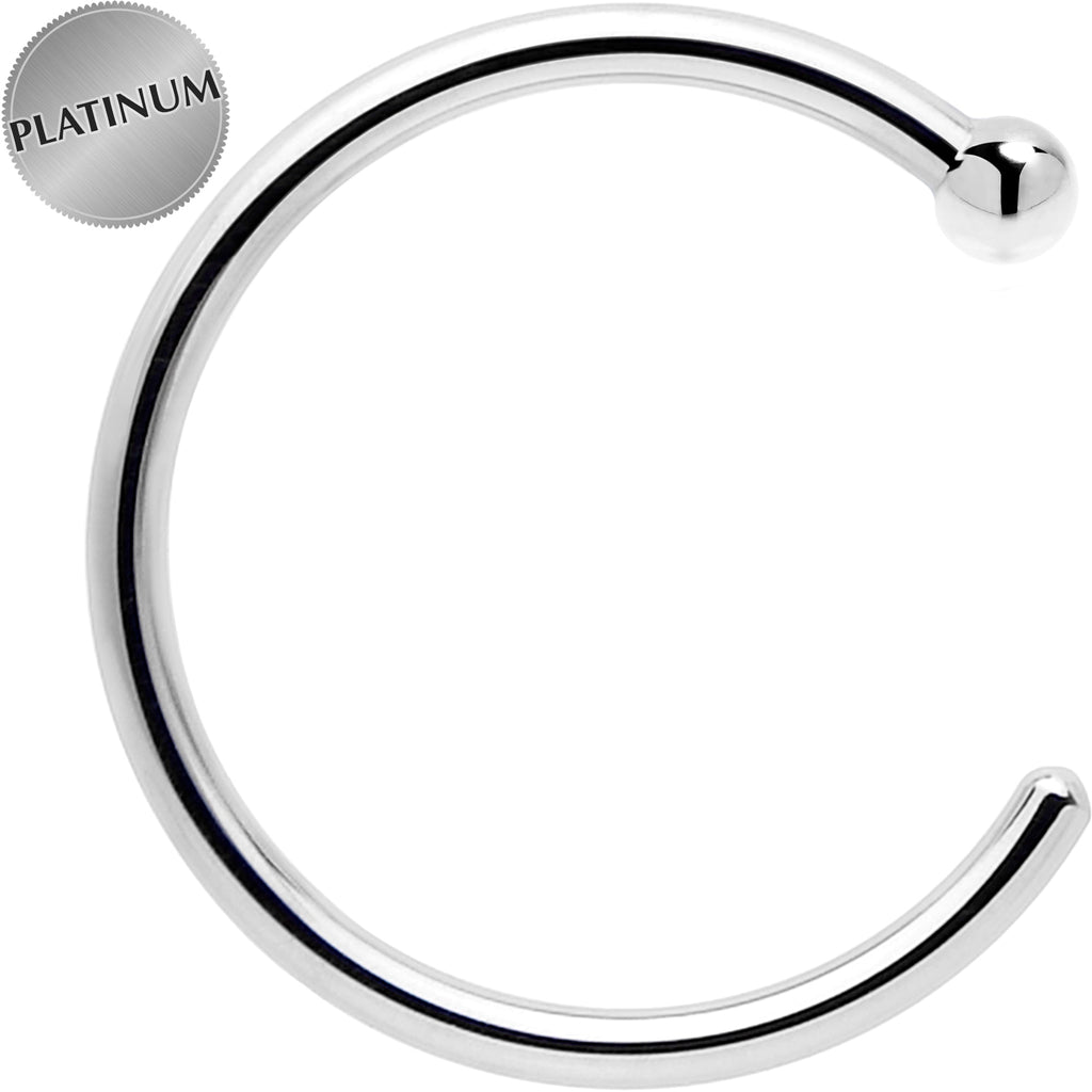 Real Platinum Nose Hoop - Hypoallergenic & Luxurious