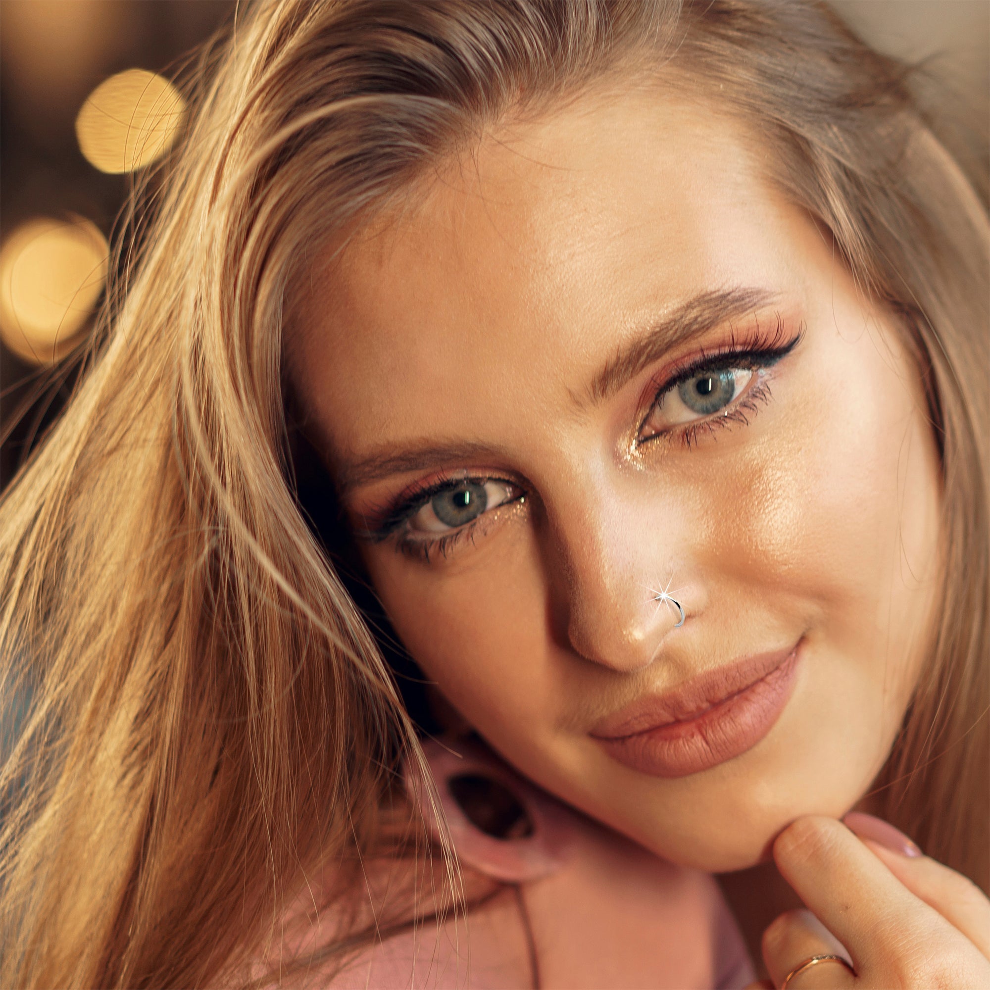 Real Platinum Nose Hoop - Hypoallergenic & Luxurious