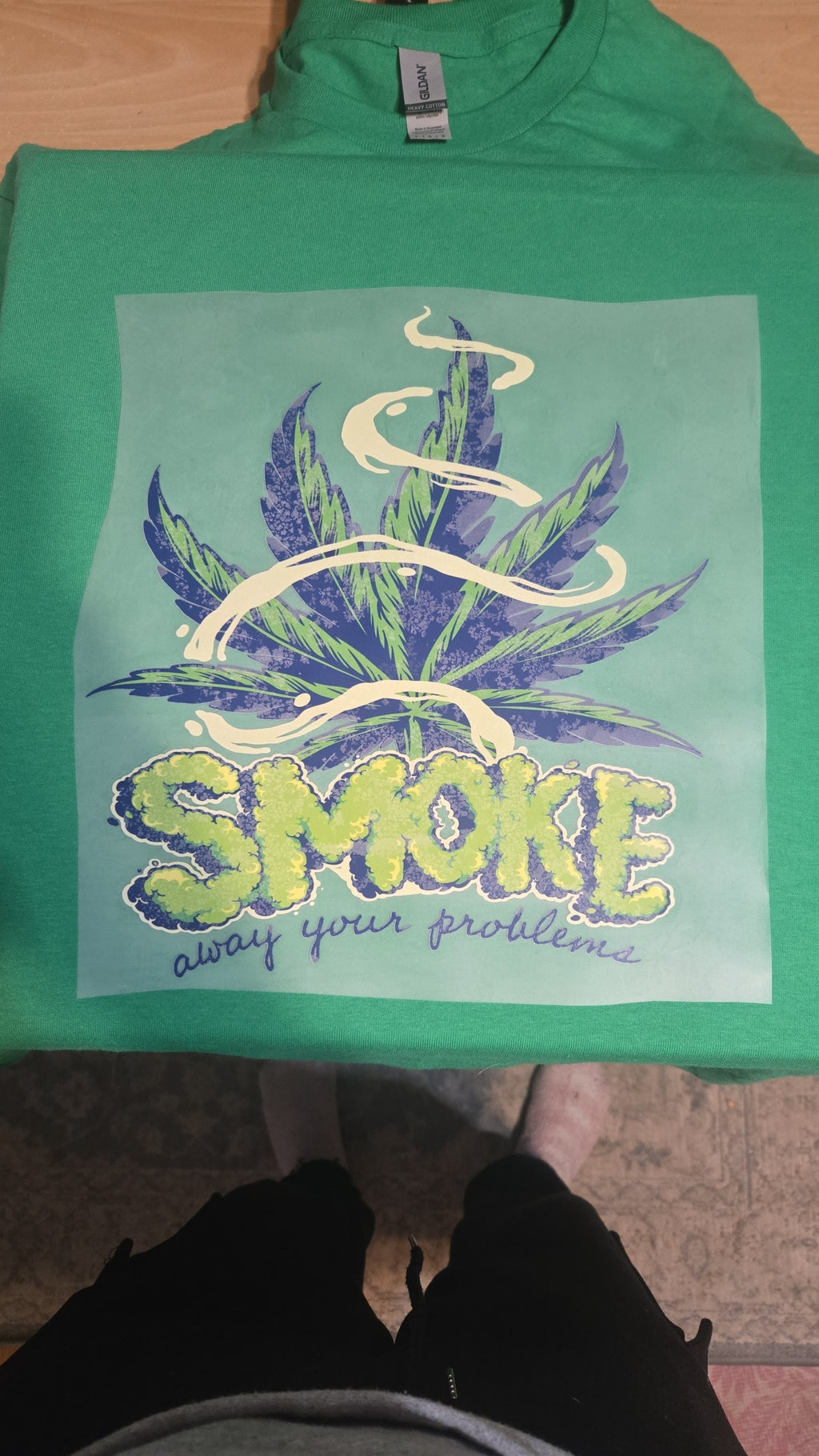 SMOKE Away your Problems Large T Shirt