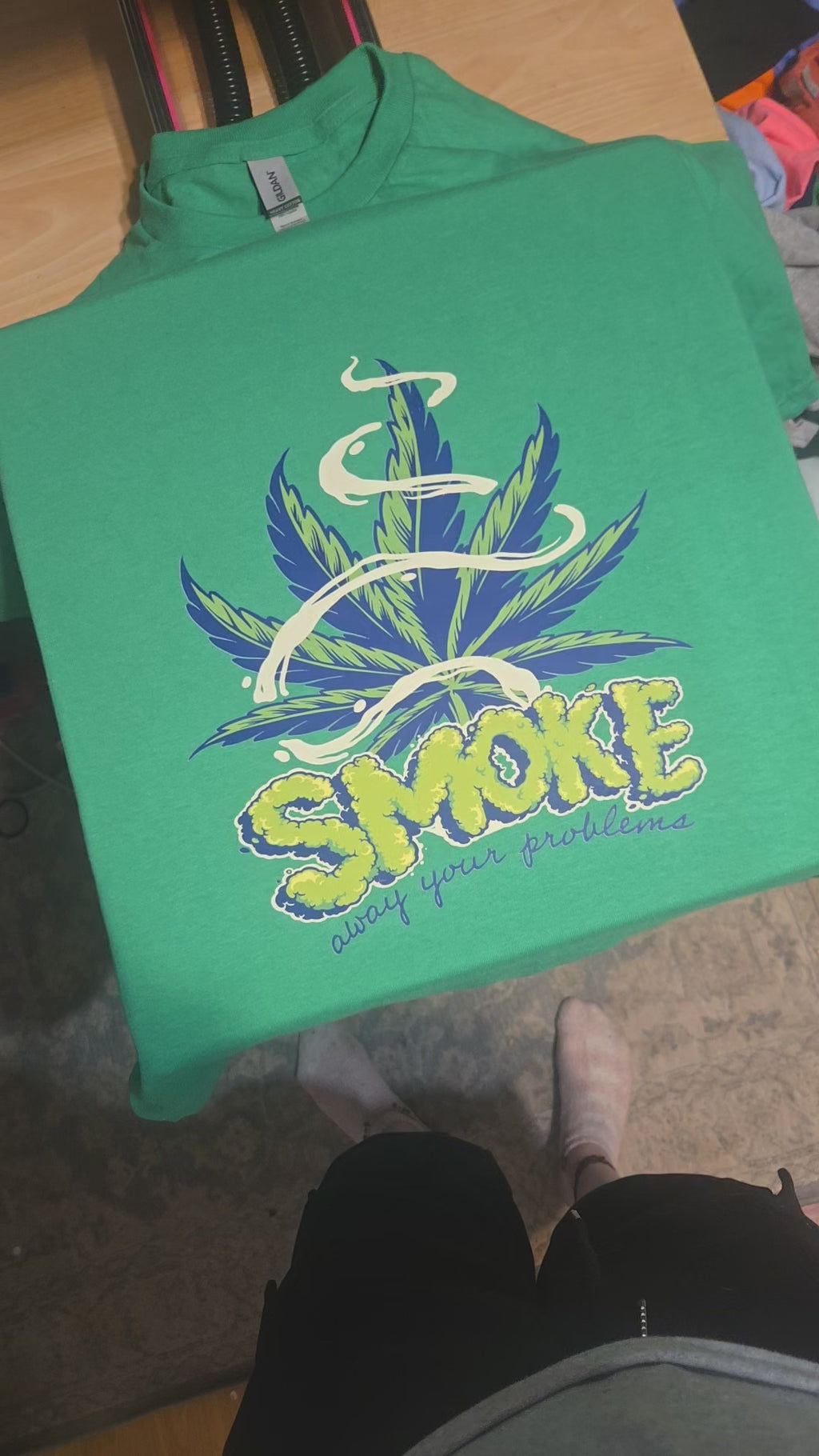 SMOKE Away your Problems Large T Shirt