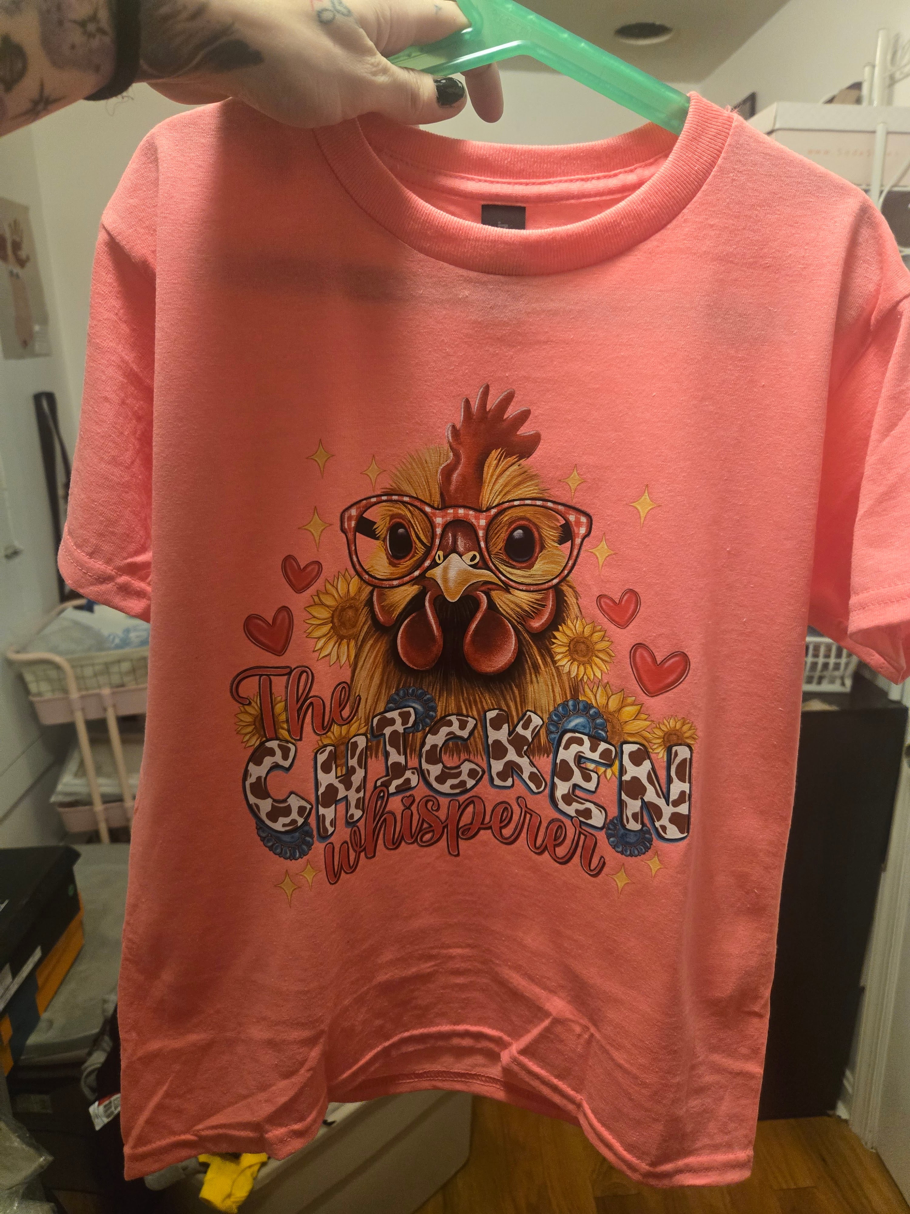 Chicken Whisperer Dtf Direct to film vinyl Print for Apparel