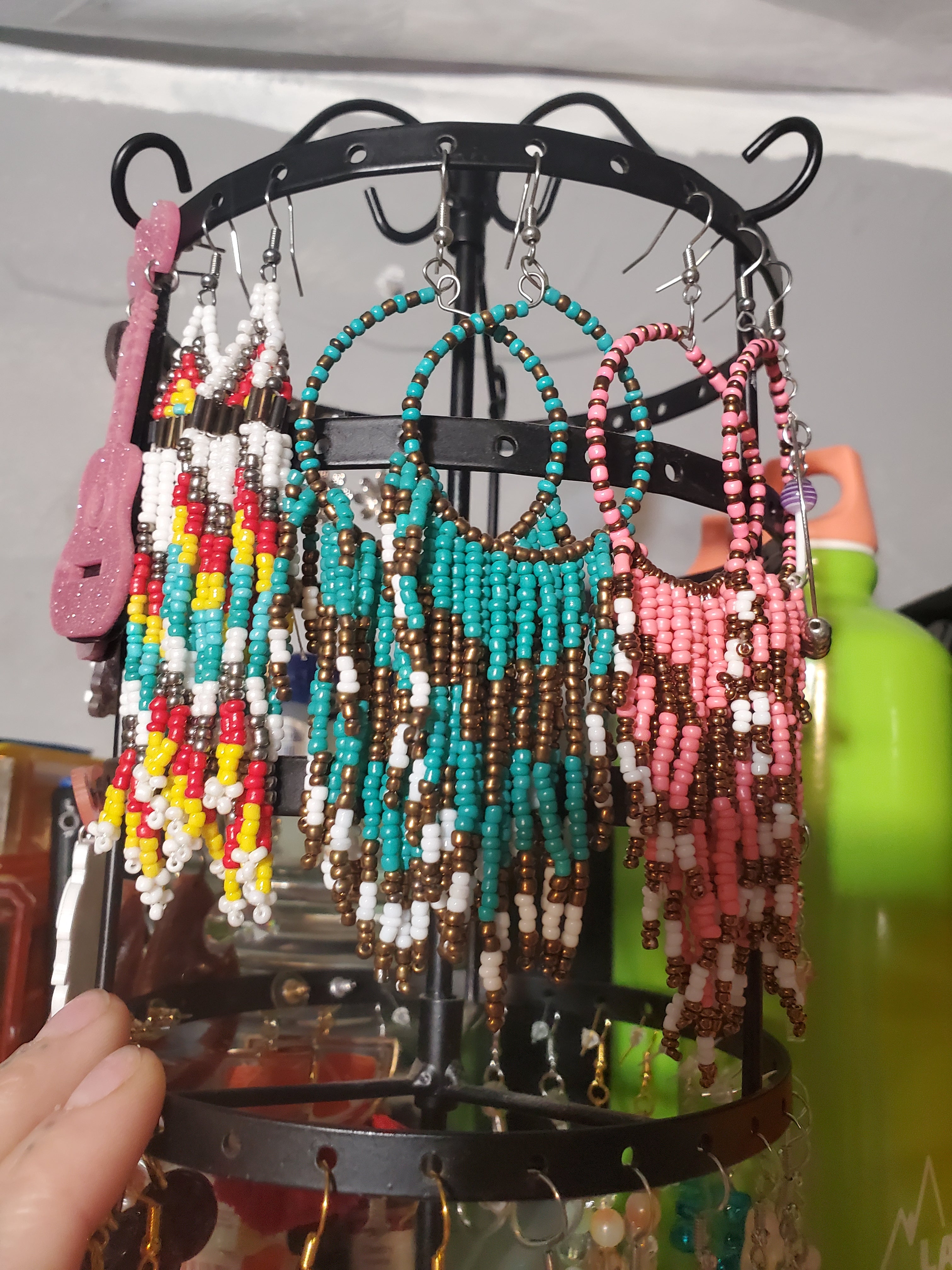 Beaded Dream Catcher Earrings