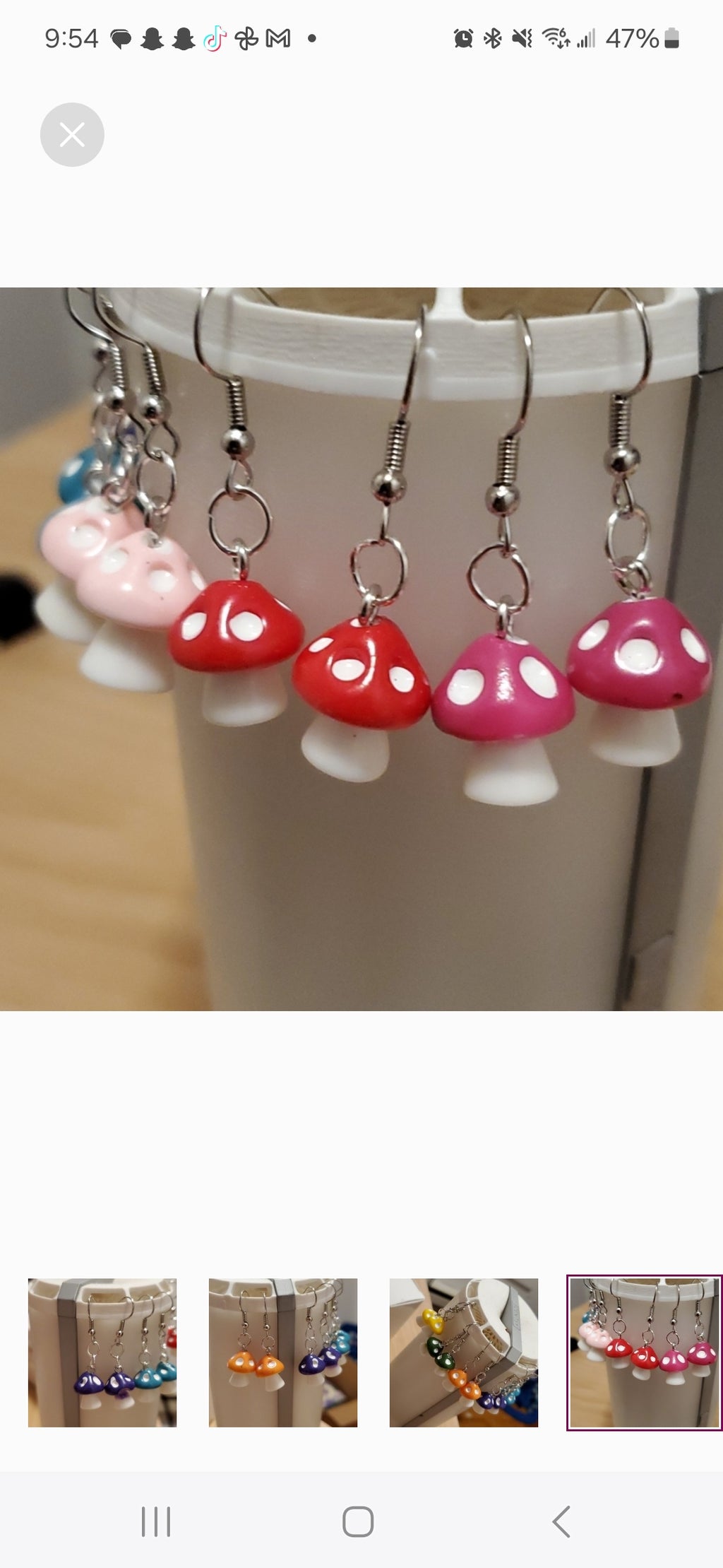 Mushroom Earrings