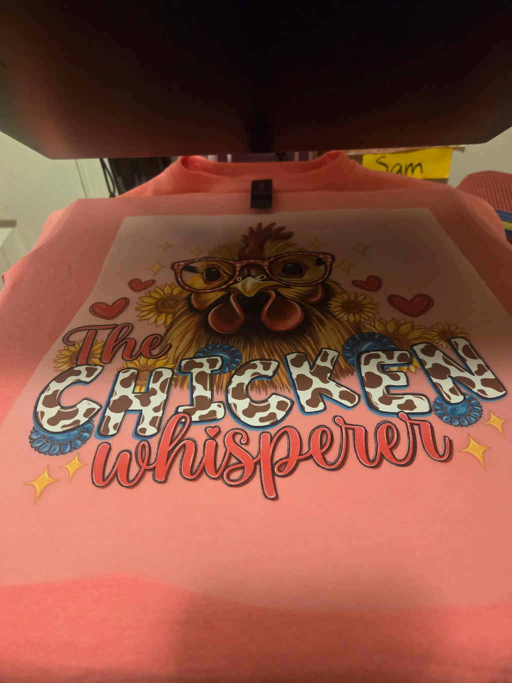 Chicken Whisperer Dtf Direct to film vinyl Print for Apparel