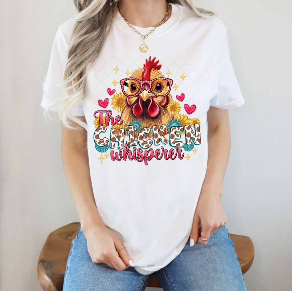 Chicken Whisperer Dtf Direct to film vinyl Print for Apparel